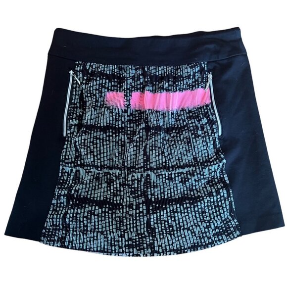Jamie Sadock black/white/pink athletic skort size 8 zip pockets - Picture 1 of 8